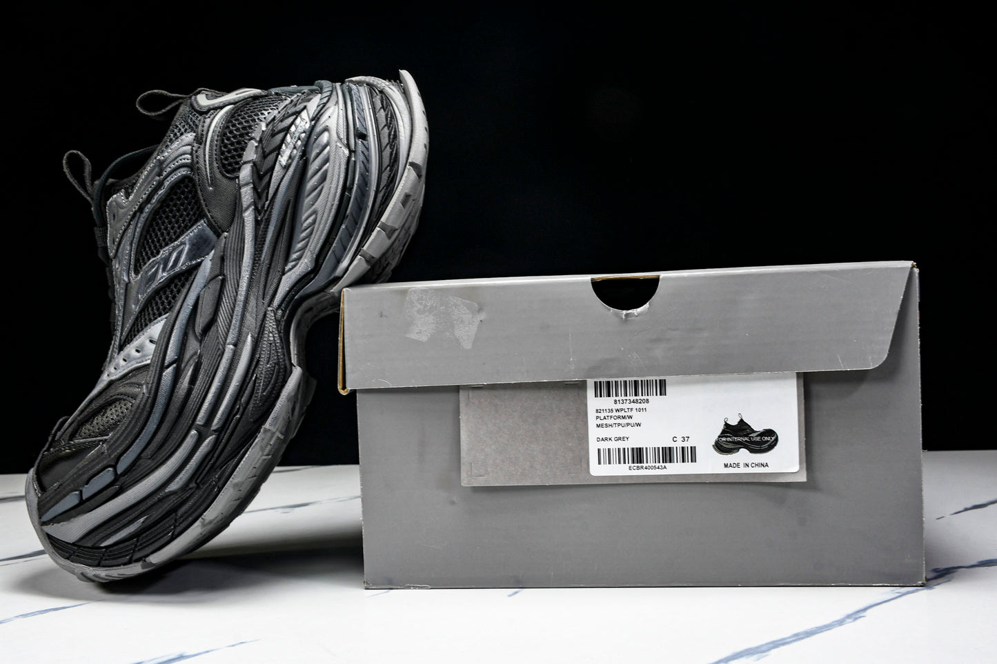 Вalenciaga Platform Sneaker 'Dark Grey Black'