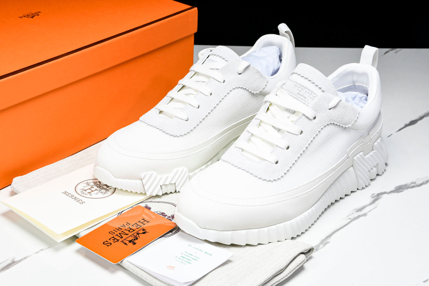 Hermès Bouncing Sneaker Panelled 'Triple White'