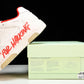 Off-White Out Of Office OOO Low Top "For Walking - White Red