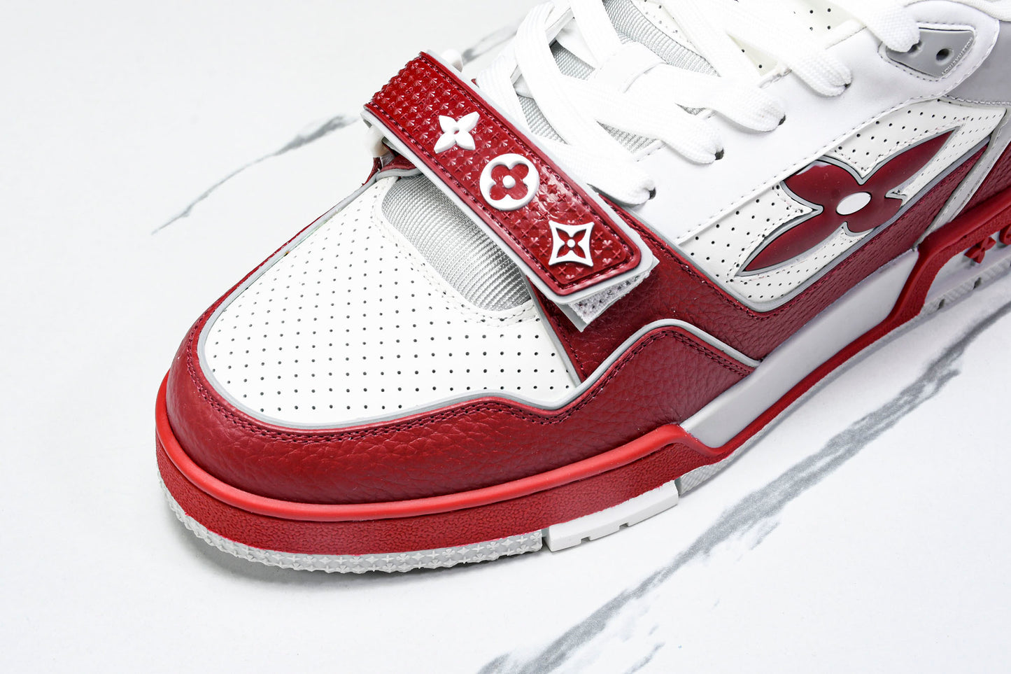 Louis Vuittоп Trainer Low Velcro Strap 'Perforated Red'