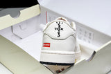 Travis Scott AJ1 Low x Supreme 'White Black Sole' (Custom)
