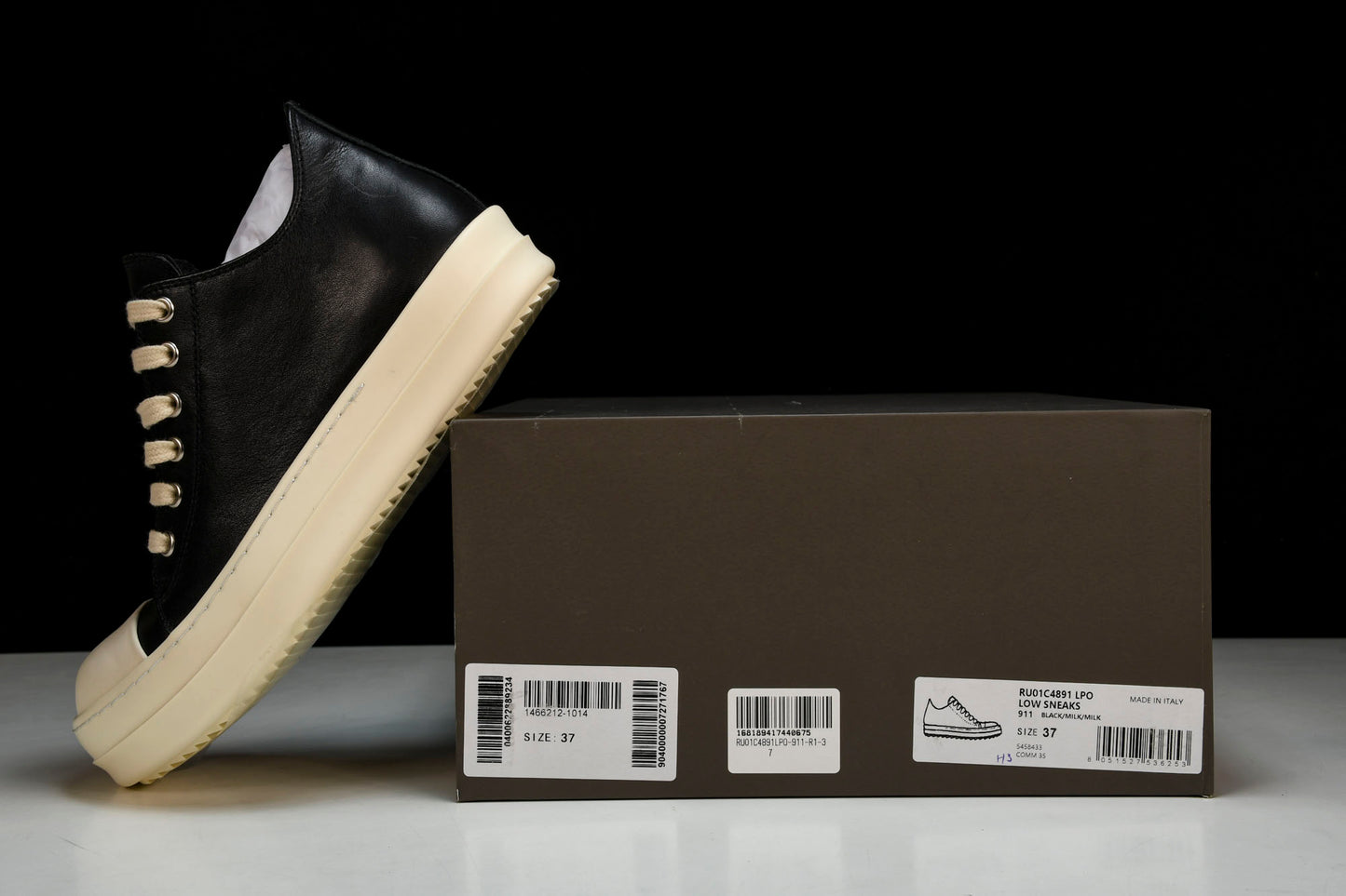 Rick Owens Ramones Low EDFU 'Black Milk'