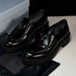 Prada Chocolate Patent Loafers 'Black'
