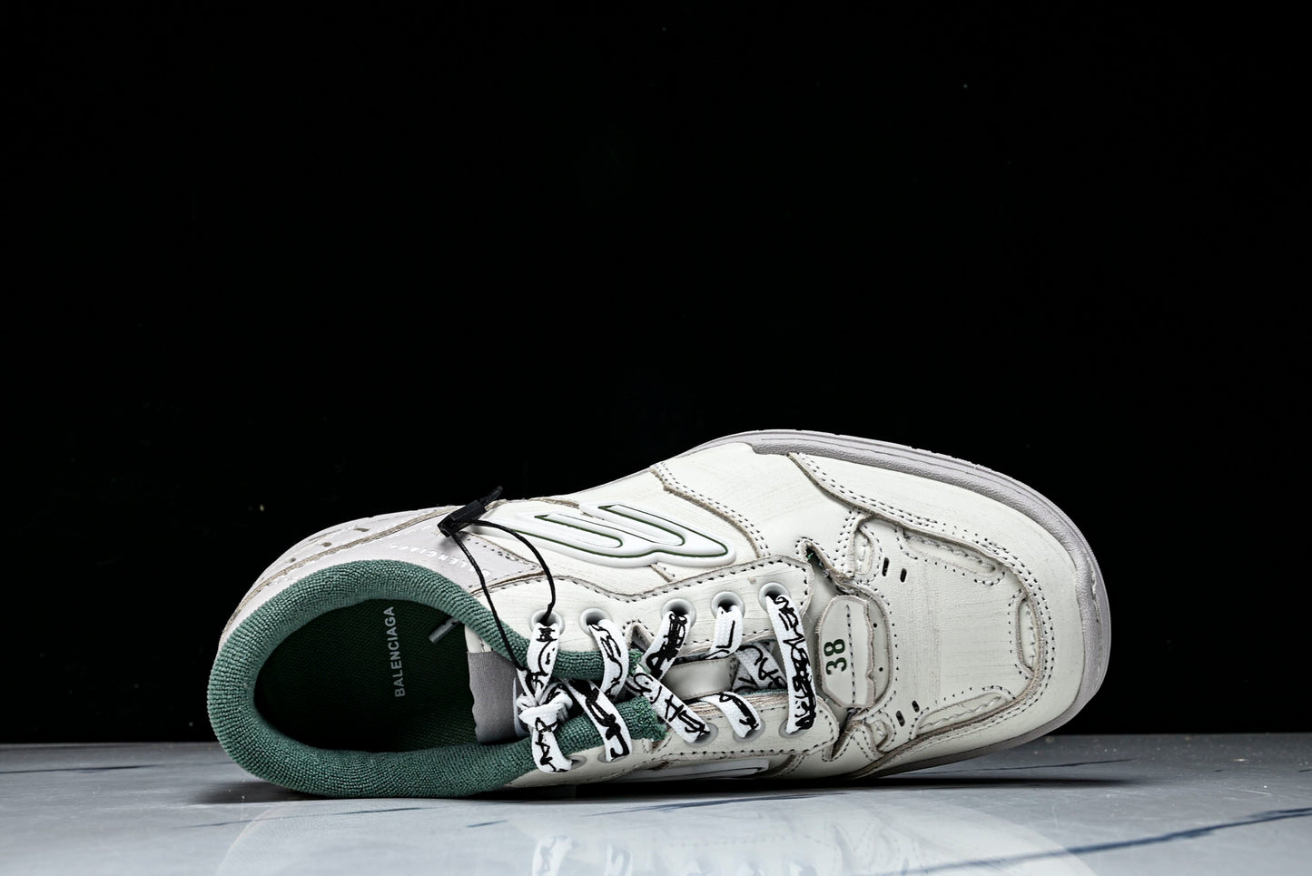 Вalenciaga Hamptons Worn-Out Sneaker 'Beige Green'