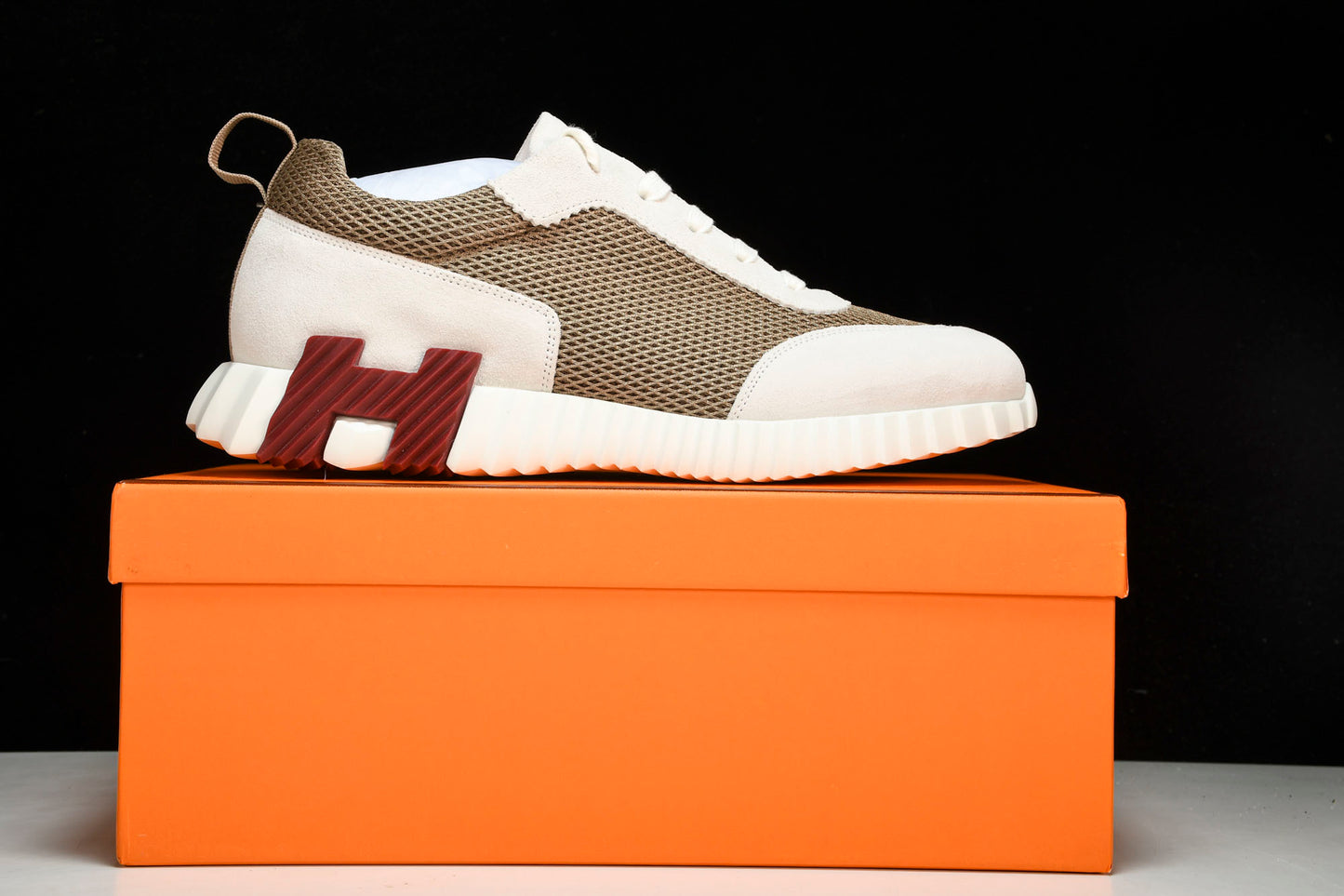 Hermès Bouncing Sneaker 'Beige Argile Blanc'