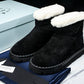 Prada Suede Booties 'Black'