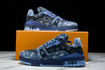 Louis Vuittоп Trainer Low 'Blue Denim Monogram Textile'