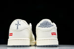 Travis Scott AJ1 Low x Supreme 'White Grey Sole' (Custom)