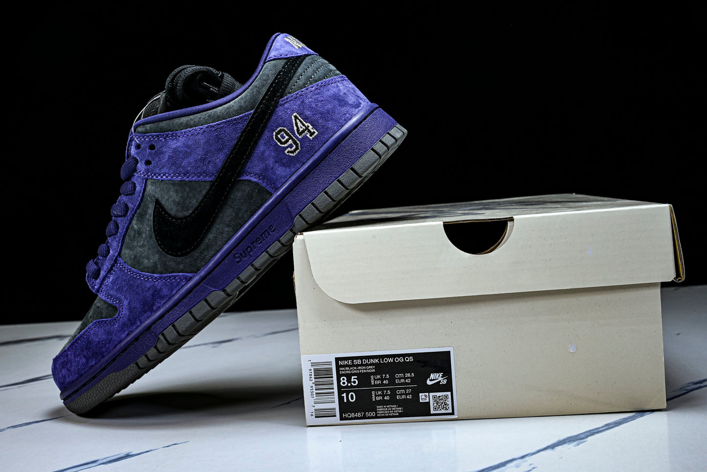 SB Dnk Low x Supreme 94 Ink