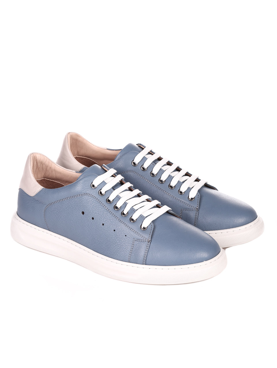 Low Light Blue Leather Sneaker
