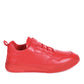 Low Red Leather Sneaker