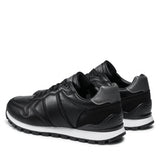 Low Top Black - Black Leather Sneakers