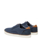Low Top Blue Leather Sneakers