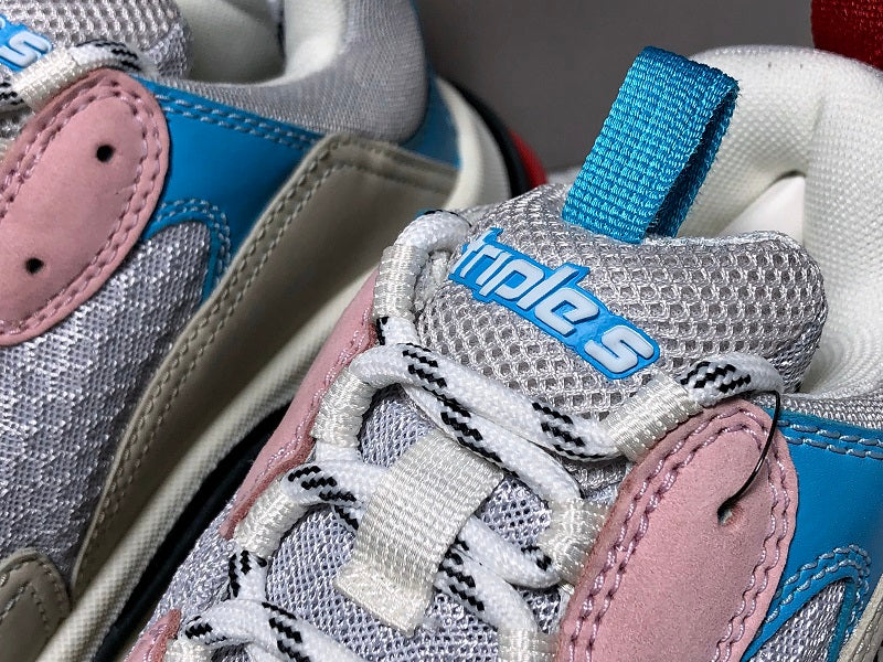 Triple S Sneaker "White Blue Pink"