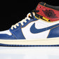 Union LA AJ1 Retro High Blue Toe